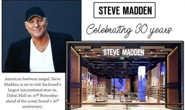 “ستيف مادن” في دبي للاحتفال بالذكرى الـ 30 على تأسيس علامته التجارية